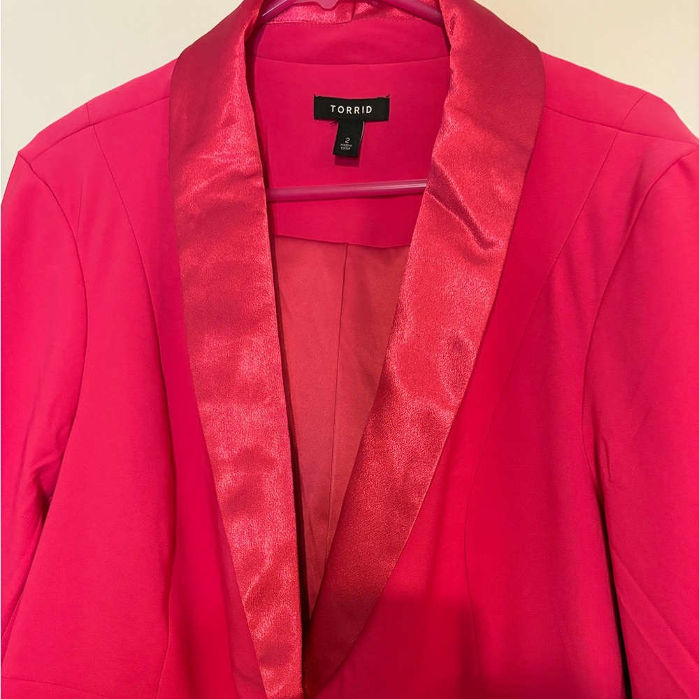 Torrid Pink Jacket Blazer Size: 18